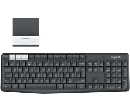 logitech wireless combo k375s (ru) мультидевайс комбо со стендом