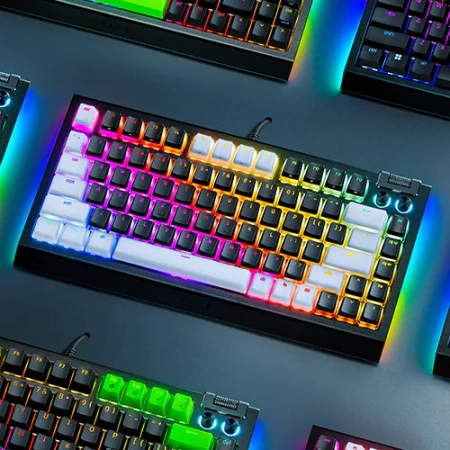razer blackwidow v4 75% black edition razer orange switches