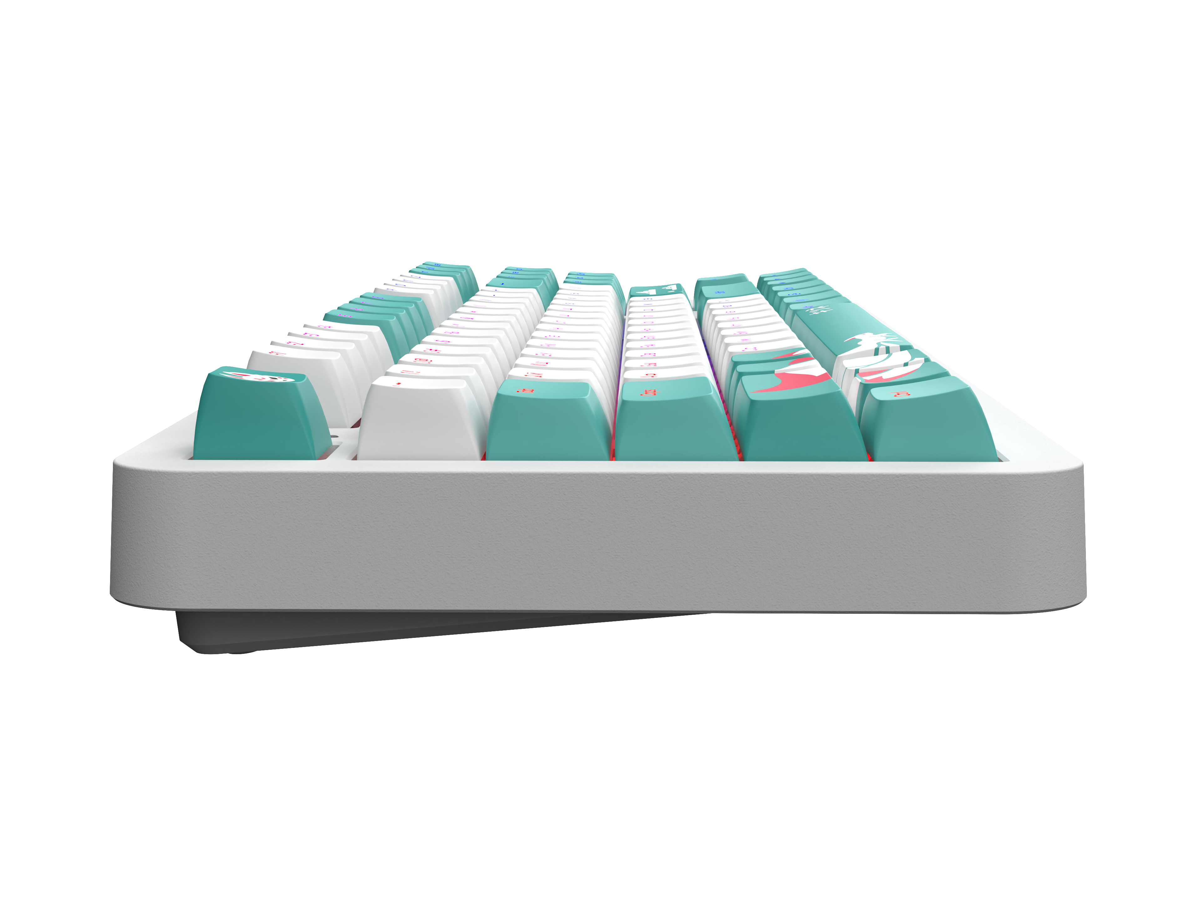 red square alumix tkl classic kitsune [g3ms aquamarine] (rsq-20052) white