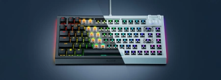 razer blackwidow v4 75% black edition razer orange switches