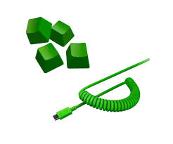 razer pbt keycap + coiled cable upgrade set mercury green