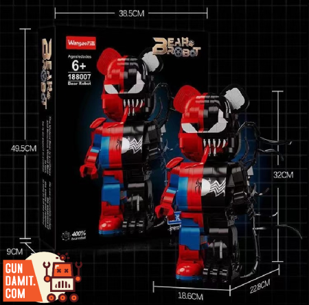 wangao mechanical bear lego - spiderman