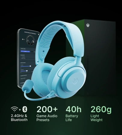 steelseries arctis nova 3x wireless for xbox - aqua